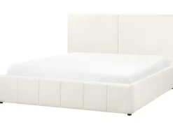 Letto contenitore Tessuto CASTELNAVET 180 x 200 cm Bianco sporco