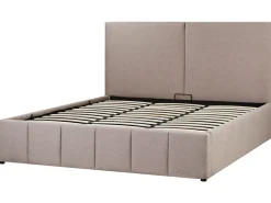 Letto contenitore Tessuto CASTELNAVET 180 x 200 cm Tortora