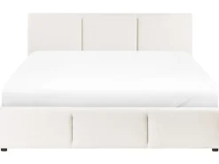 Letto contenitore Tessuto BOUSSE 140 x 200 cm Bianco sporco