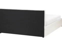 Letto contenitore Tessuto BOUSSE 140 x 200 cm Bianco sporco