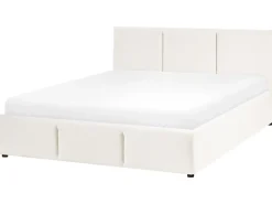 Letto contenitore Tessuto BOUSSE 140 x 200 cm Bianco sporco