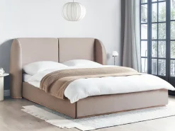 Letto contenitore Tessuto MONESTIER 180 x 200 cm Tortora