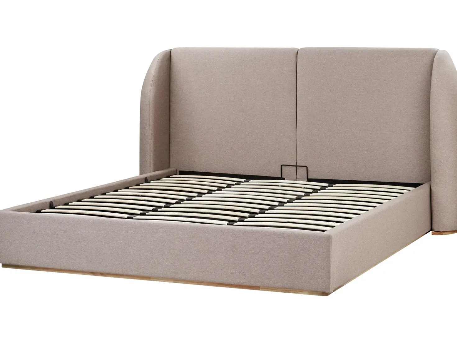 Letto contenitore Tessuto MONESTIER 180 x 200 cm Tortora