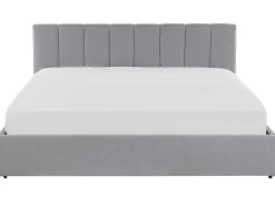 Letto contenitore Tessuto DREUX 180 x 200 cm Grigio chiaro