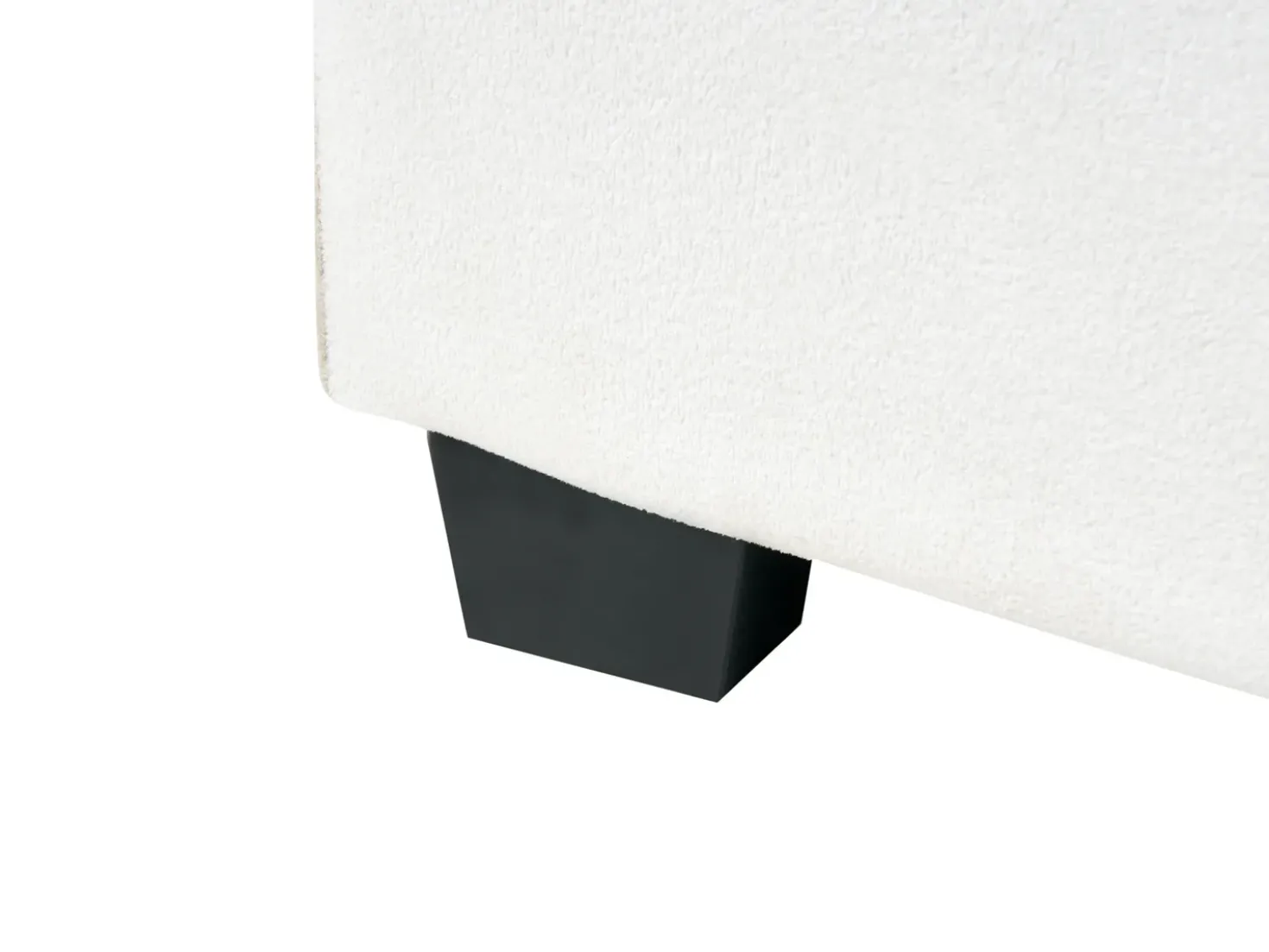 Letto contenitore Tessuto BERNAY 180 x 200 cm Bianco sporco