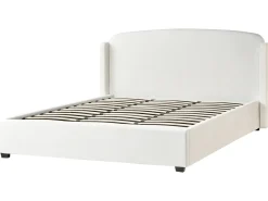 Letto contenitore Tessuto BERNAY 180 x 200 cm Bianco sporco