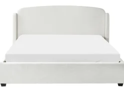 Letto contenitore Tessuto BERNAY 180 x 200 cm Bianco sporco