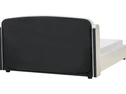 Letto contenitore Tessuto BERNAY 180 x 200 cm Bianco sporco