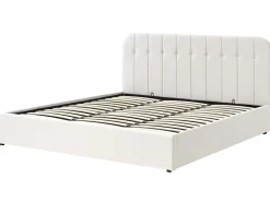 Letto contenitore Tessuto CHALLANS 180 x 200 cm Bianco sporco