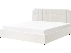 Letto contenitore Tessuto CHALLANS 180 x 200 cm Bianco sporco