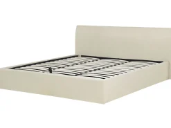 Letto contenitore Tessuto ORBEY 180 x 200 cm Beige chiaro