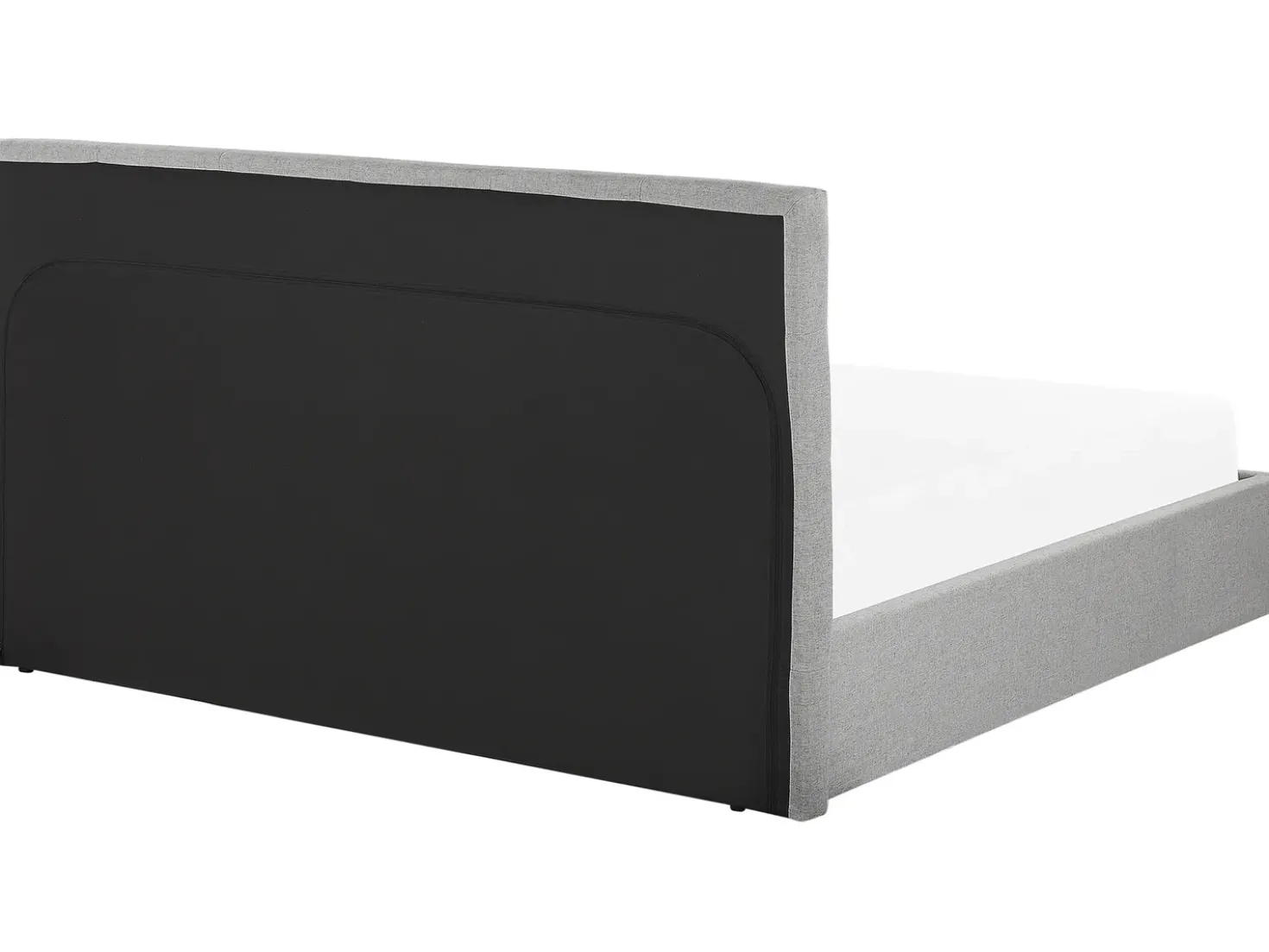 Letto contenitore Tessuto LORIENT 180 x 200 cm Grigio