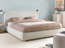 Letto contenitore Tessuto BLAGNAC 180 x 200 cm Bianco sporco