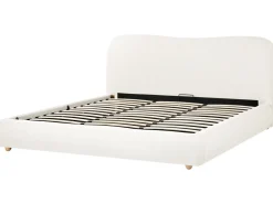 Letto contenitore Tessuto BLAGNAC 180 x 200 cm Bianco sporco