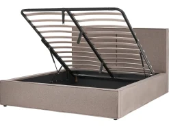 Letto contenitore Tessuto MOISSAC 160 x 200 cm Tortora