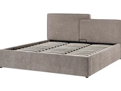 Letto contenitore Tessuto LAGARDE 180 x 200 cm Tortora