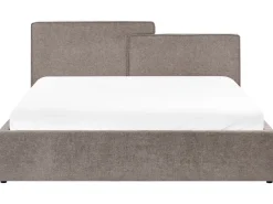Letto contenitore Tessuto LAGARDE 180 x 200 cm Tortora
