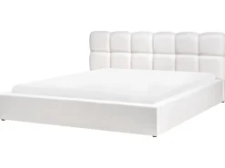 Letto contenitore Tessuto BASTON 180 x 200 cm Bianco sporco