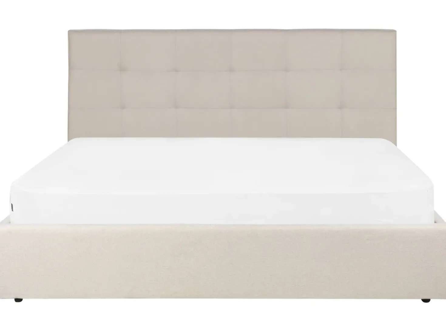Letto contenitore Tessuto LORIENT 180 x 200 cm Beige