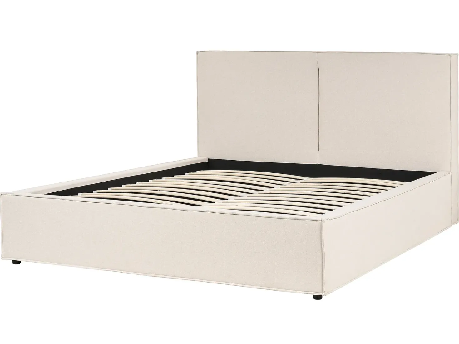 Letto contenitore Tessuto MOISSAC 160 x 200 cm Beige