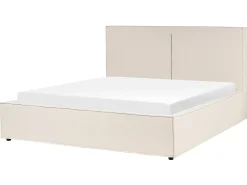 Letto contenitore Tessuto MOISSAC 160 x 200 cm Beige