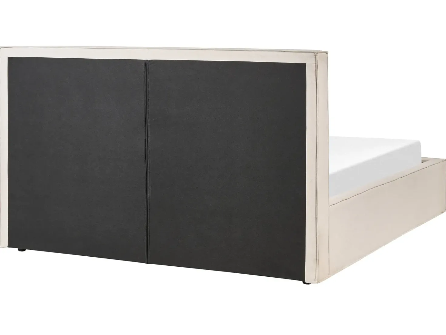 Letto contenitore Tessuto MOISSAC 160 x 200 cm Beige