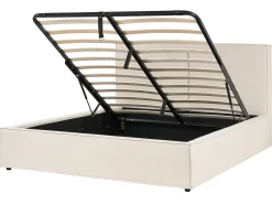 Letto contenitore Tessuto MOISSAC 160 x 200 cm Beige