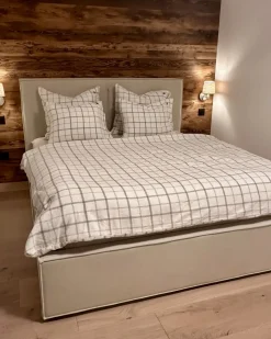 Letto contenitore Tessuto MOISSAC 160 x 200 cm Beige