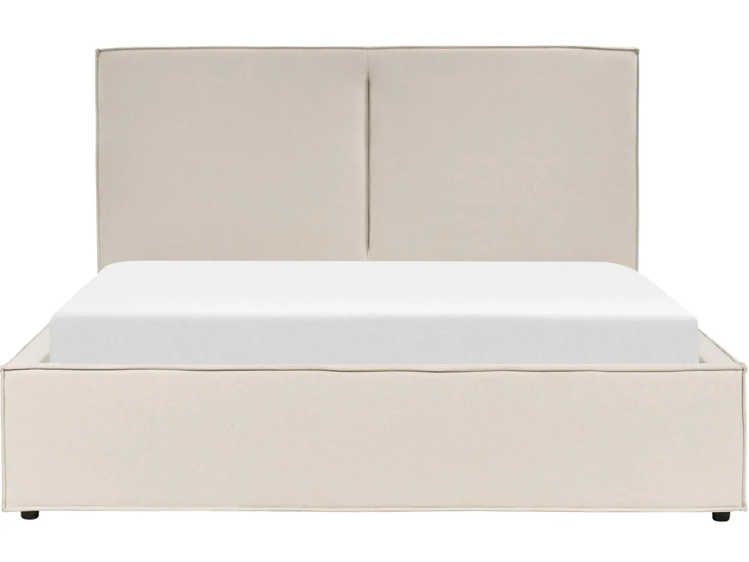 Letto contenitore Tessuto MOISSAC 160 x 200 cm Beige