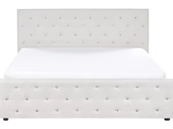 Letto contenitore Tessuto AMIENS 180 x 200 cm Beige