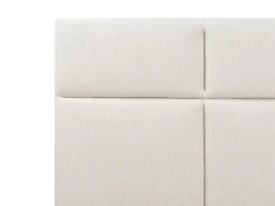 Letto contenitore Tessuto LAGORD 180 x 200 cm Bianco sporco