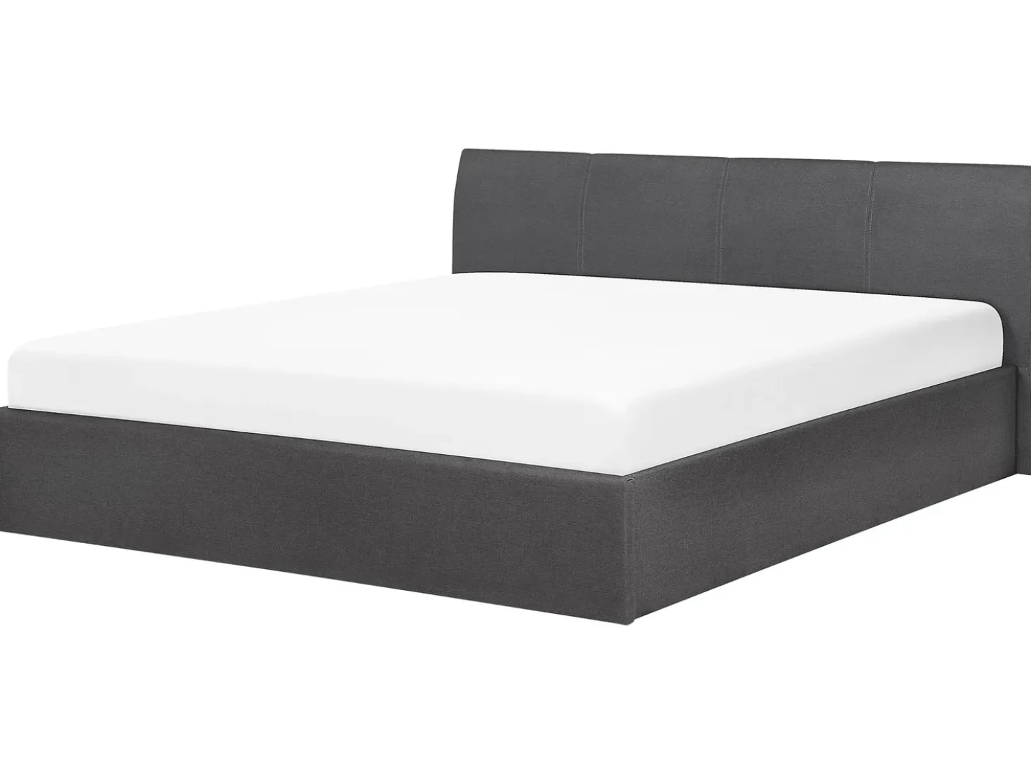 Letto contenitore Tessuto ORBEY 180 x 200 cm Grigio