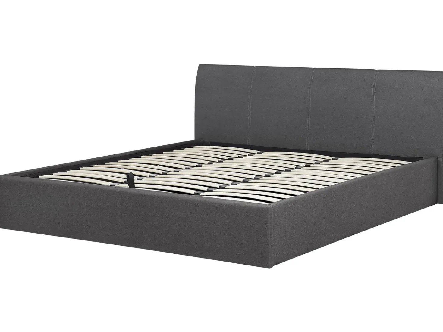 Letto contenitore Tessuto ORBEY 180 x 200 cm Grigio
