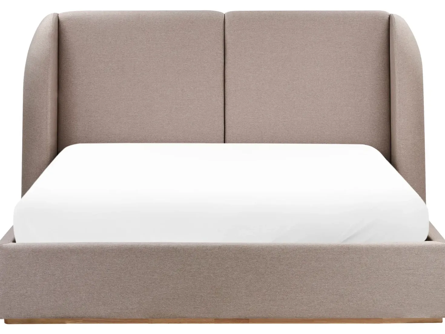 Letto contenitore Tessuto MONESTIER 160 x 200 cm Tortora