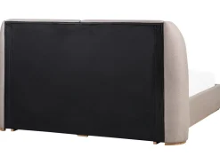 Letto contenitore Tessuto MONESTIER 160 x 200 cm Tortora