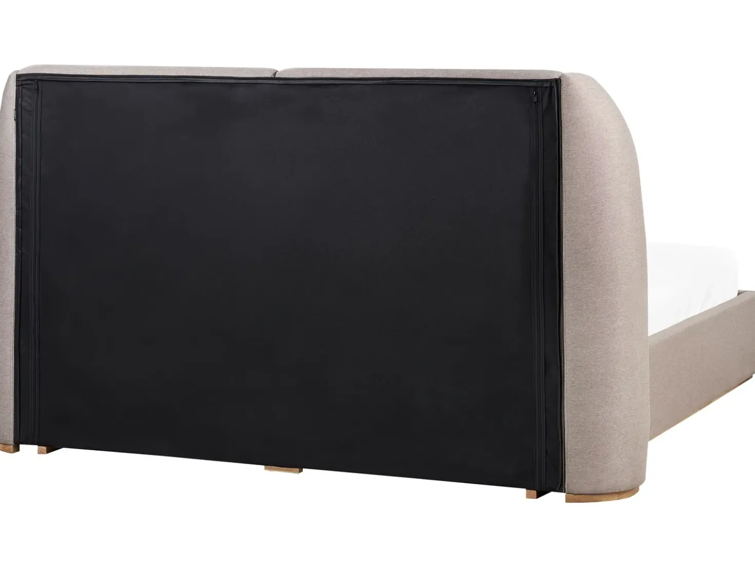 Letto contenitore Tessuto MONESTIER 160 x 200 cm Tortora
