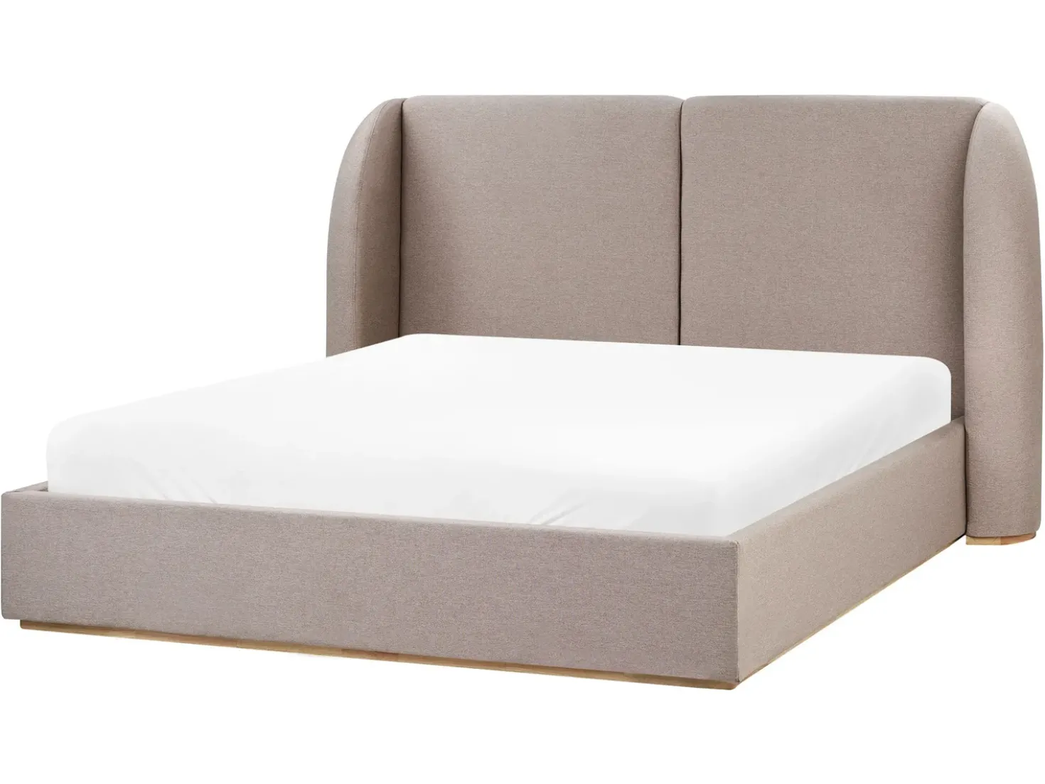 Letto contenitore Tessuto MONESTIER 160 x 200 cm Tortora