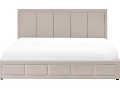 Letto contenitore Tessuto QUIBERON 180 x 200 cm Beige
