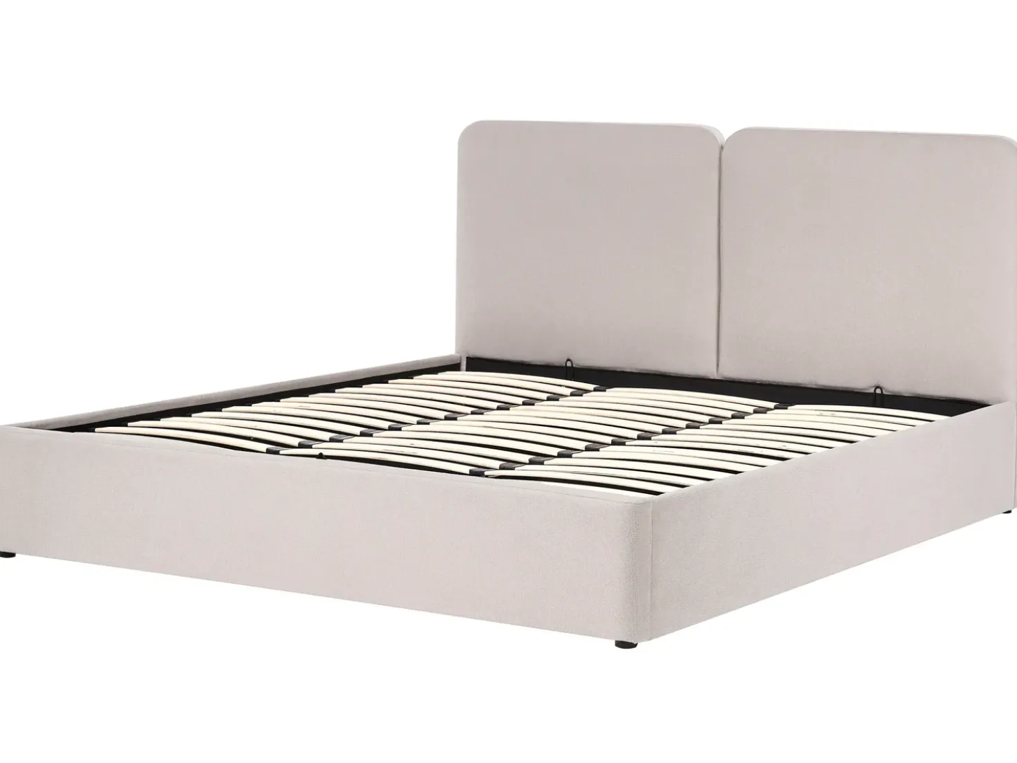 Letto contenitore Tessuto ARBOIS 180 x 200 cm Beige