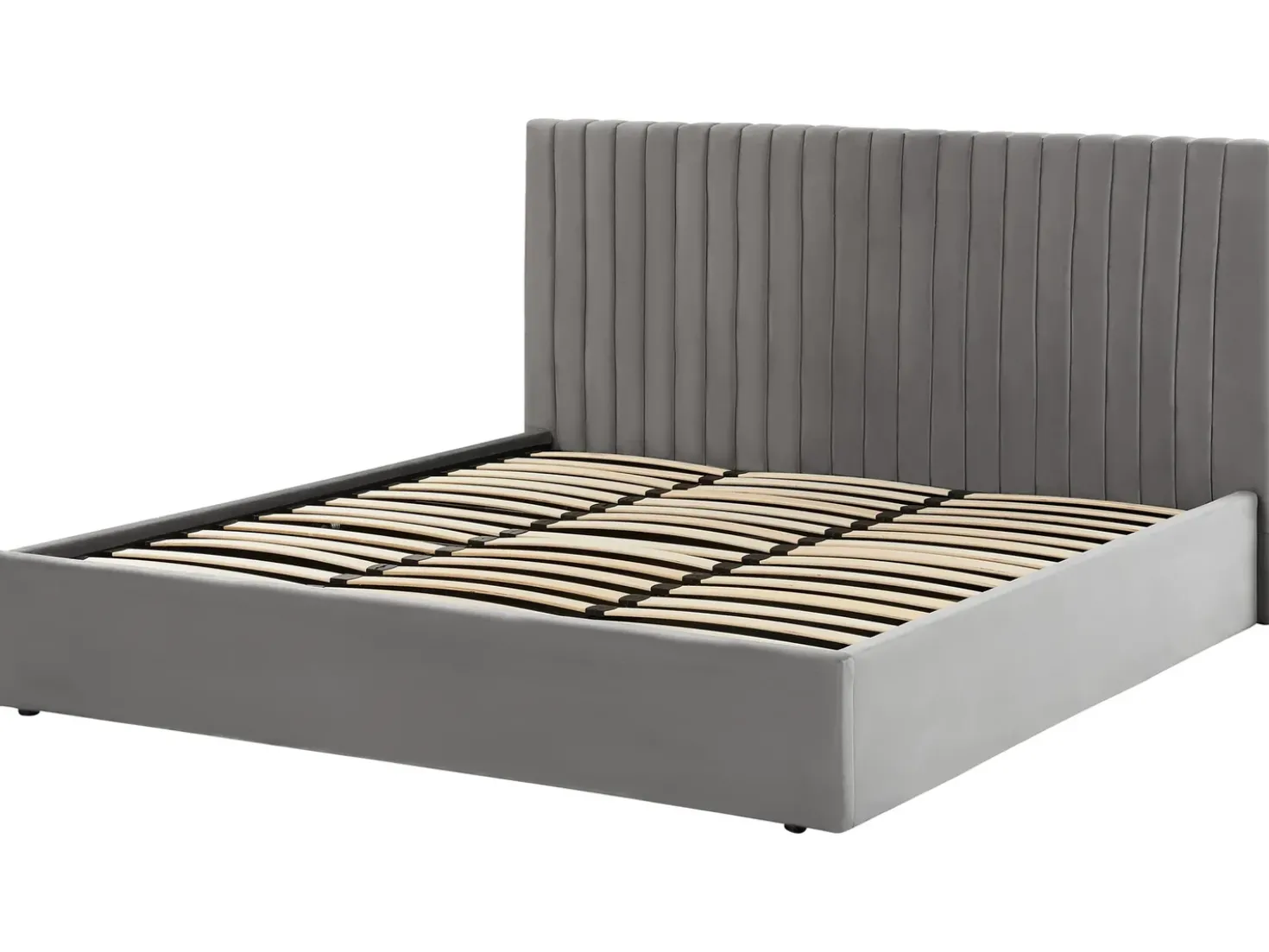 Letto contenitore Velluto VION 180 x 200 cm Grigio