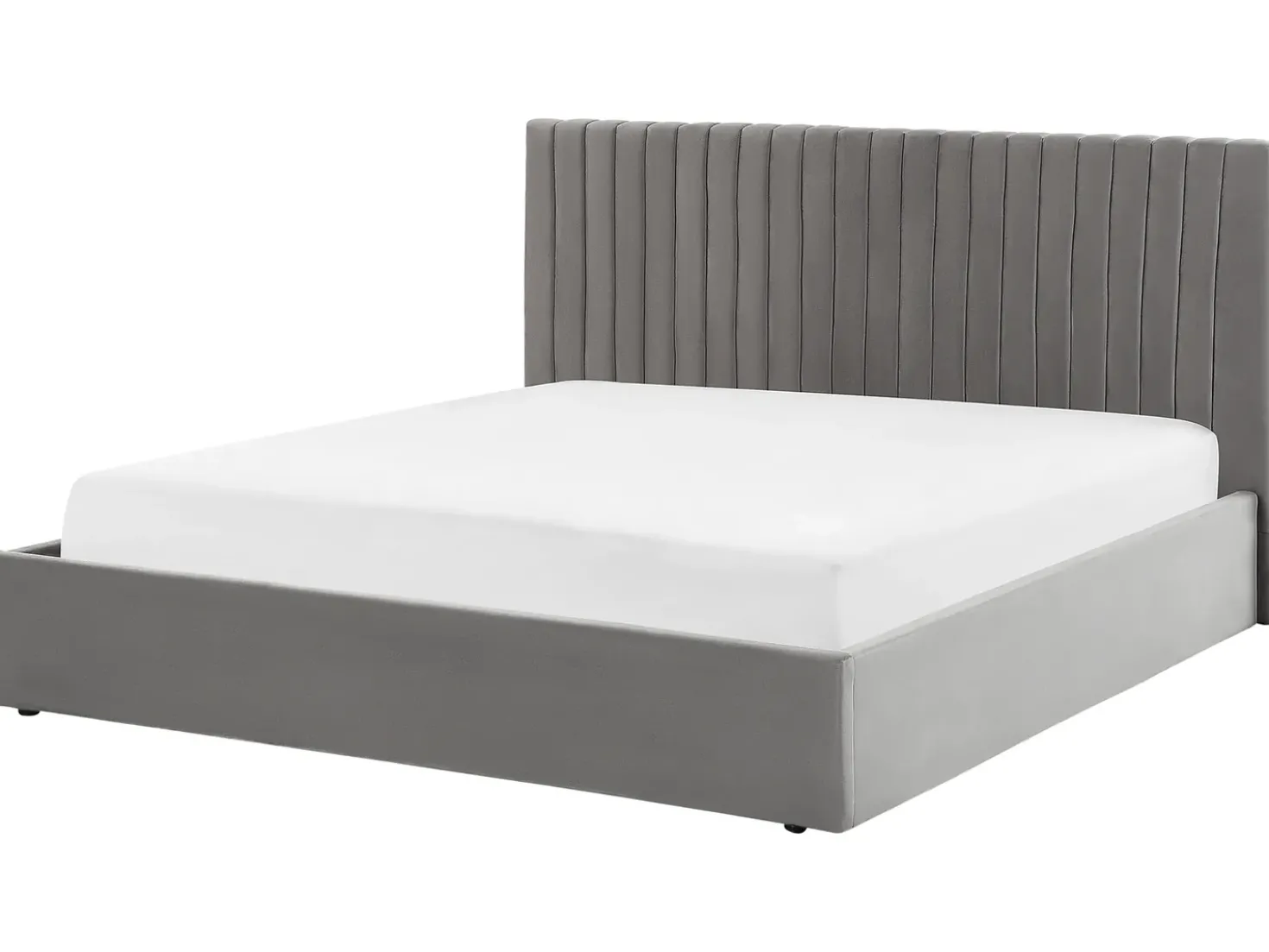 Letto contenitore Velluto VION 180 x 200 cm Grigio
