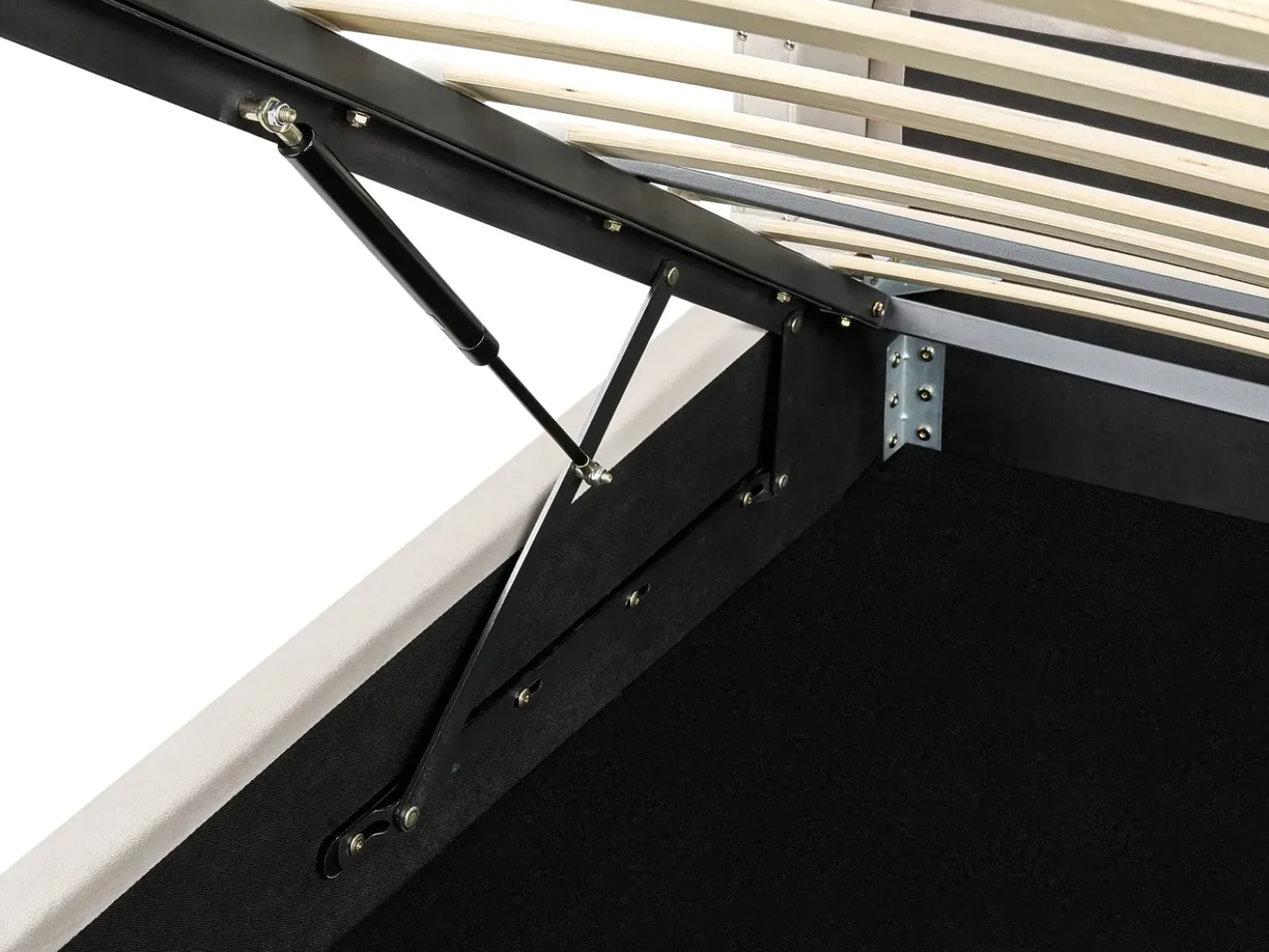 Letto contenitore Velluto LUBBON 140 x 200 cm Tortora