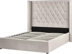 Letto contenitore Velluto LUBBON 140 x 200 cm Tortora