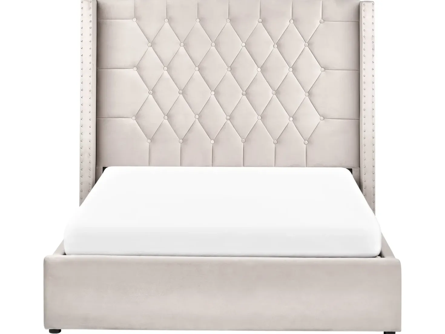 Letto contenitore Velluto LUBBON 140 x 200 cm Tortora