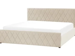 Letto contenitore Velluto ROCHEFORT 180 x 200 cm Beige