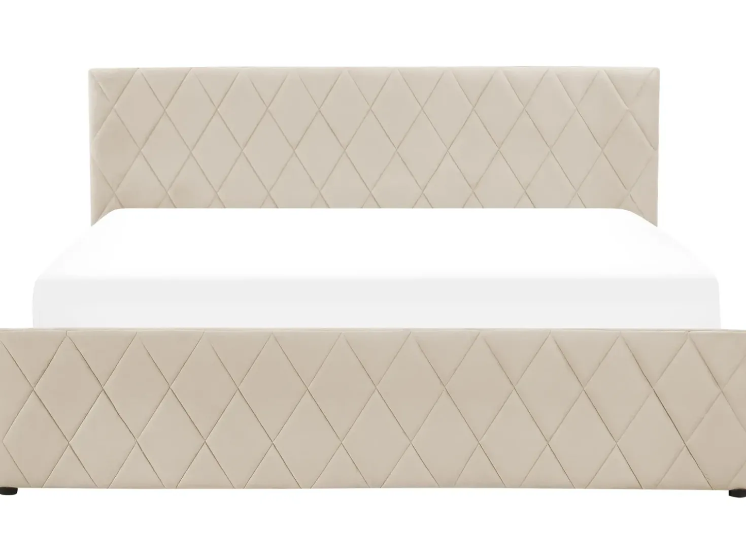 Letto contenitore Velluto ROCHEFORT 180 x 200 cm Beige