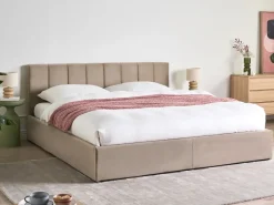 Letto contenitore Velluto DREUX 180 x 200 cm Tortora