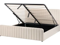 Letto contenitore Velluto LUNAN 180 x 200 cm Beige