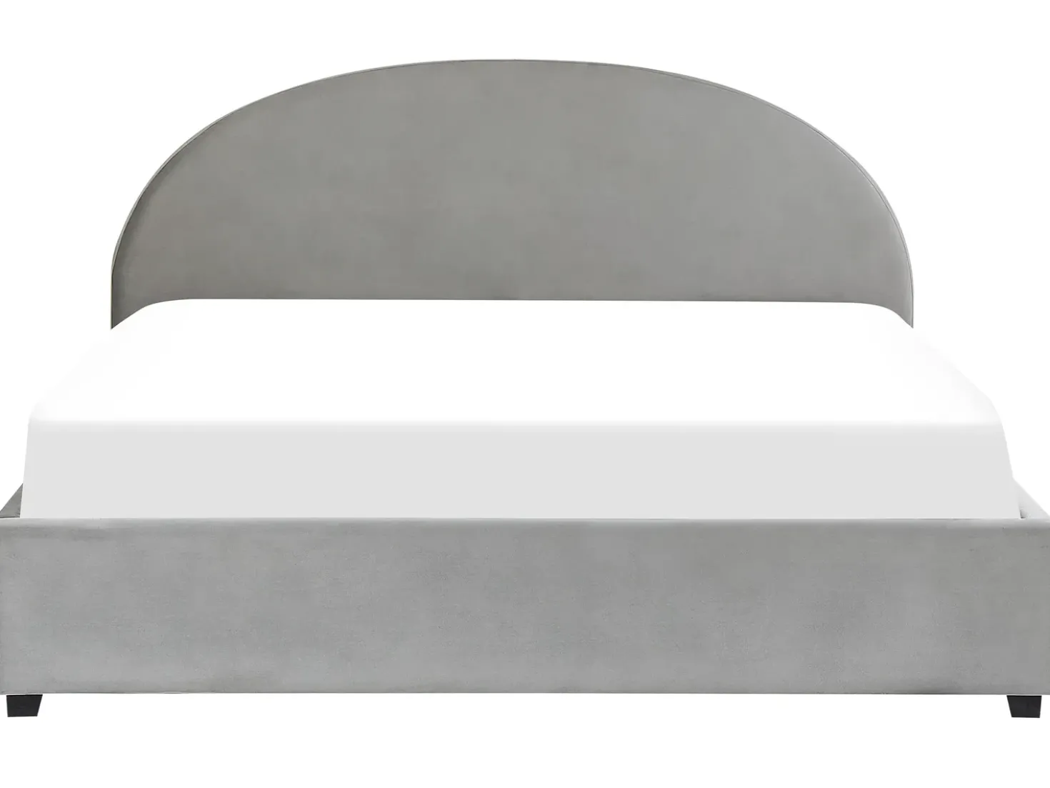 Letto contenitore Velluto VAUCLUSE 180 x 200 cm Grigio chiaro
