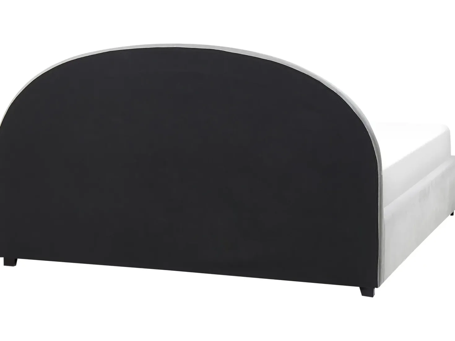 Letto contenitore Velluto VAUCLUSE 180 x 200 cm Grigio chiaro